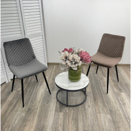 Стул TINTIN BLUVEL-14 GREY / черный каркас М-City