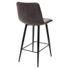 Полубарный стул CHILLI-QB графит #14, велюр / черный каркас (H=66cm) М-City