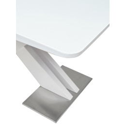 Стол CONTI 140 WHITE GLASS белый глянец М-City