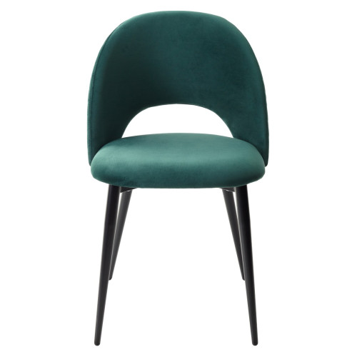 Стул MAX зеленый #19, велюр / черный каркас М-City