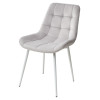 Стул ХОФМАН, цвет светло-серый #H09, велюр / белый каркас 4 шт./1 к М-City