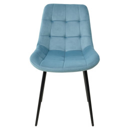 Стул ХОФМАН, цвет бирюзовый #H52, велюр / черный каркас 4 шт./1 к М-City
