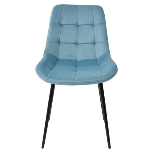 Стул ХОФМАН, цвет бирюзовый #H52, велюр / черный каркас 4 шт./1 к М-City