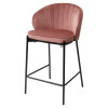 Полубарный стул WENDY BLUVEL-52 PINK (H=65cm), велюр М-City