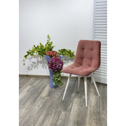 Стул CHILLI-Q розовый #15, велюр / белый каркас М-City