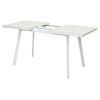 Стол ФИН 120 Латте, стекло/ Белый каркас М-City