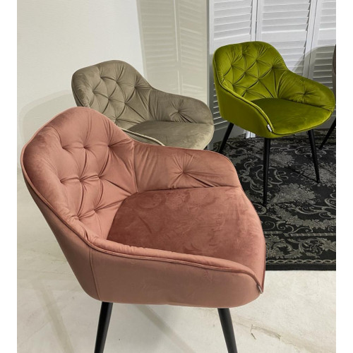 Стул BREEZE BLUVEL-75 OLIVA/ черный каркас, велюр М-City
