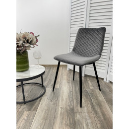 Стул TINTIN BLUVEL-14 GREY / черный каркас М-City