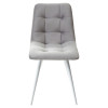 Стул CHILLI-Q светло-серый #26, велюр / белый каркас М-City