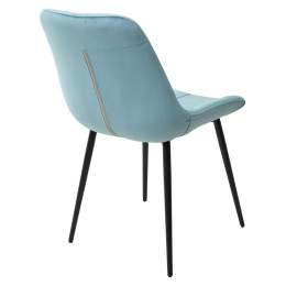 Стул ХОФМАН, цвет бирюзовый #H52, велюр / черный каркас 4 шт./1 к М-City