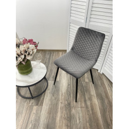 Стул TINTIN BLUVEL-14 GREY / черный каркас М-City