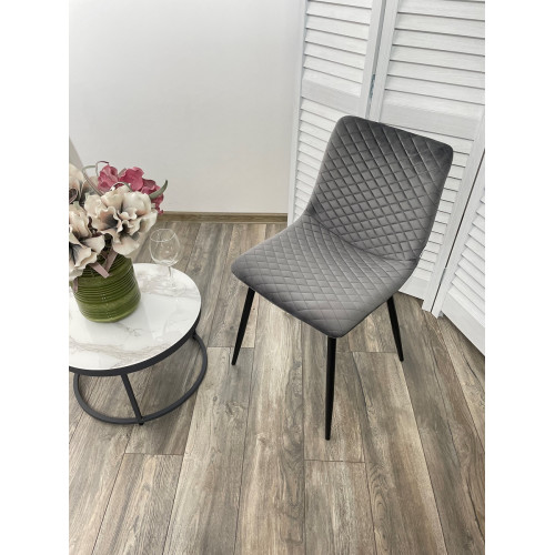 Стул TINTIN BLUVEL-14 GREY / черный каркас М-City