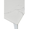 Стол CORNER 120 GLOSS STATUARIO WHITE SINTERED STONE / WHITE М-City