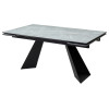 Стол Купер 160 Серый мрамор матовый, керамика / черный каркас М-City