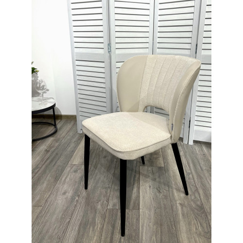 Стул HERMES WZ2042-01 молочный фактурный велюр / HK017-01 слоновая кость, М-City