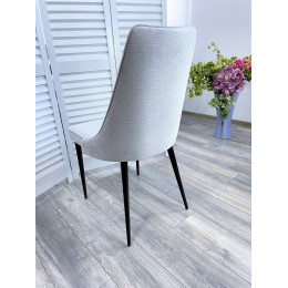 Стул NEPAL-P СЕРЫЙ ГЕКСАГОН, велюр 51/ 900/ черный каркас М-City