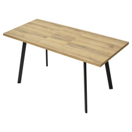Стол ФИН 120 Дуб Шерман коньяк/ черный каркас М-City