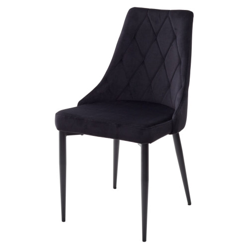 Стул NEPAL BLUVEL-19 BLACK/ черный каркас, велюр M-City