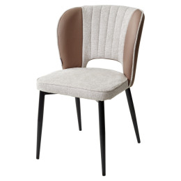 Стул HERMES WZ2042-02 светло-бежевый фактурный велюр/ HK017-31 бледно-коричневый, М-City