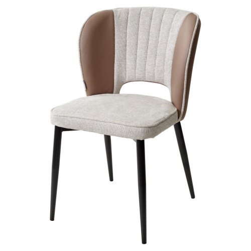 Стул HERMES WZ2042-02 светло-бежевый фактурный велюр/ HK017-31 бледно-коричневый, М-City