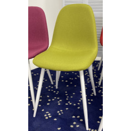 Стул CASSIOPEIA G064-14 салатовый, ткань/ белый каркас М-City