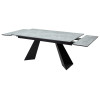 Стол Купер 160 Серый мрамор матовый, керамика / черный каркас М-City