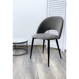 Стул MAX графит #14, велюр / черный каркас М-City