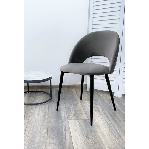 Стул MAX графит #14, велюр / черный каркас М-City