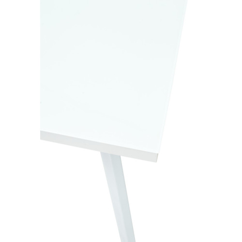 Стол ФИН 120 Белый, стекло/ Белый каркас М-City