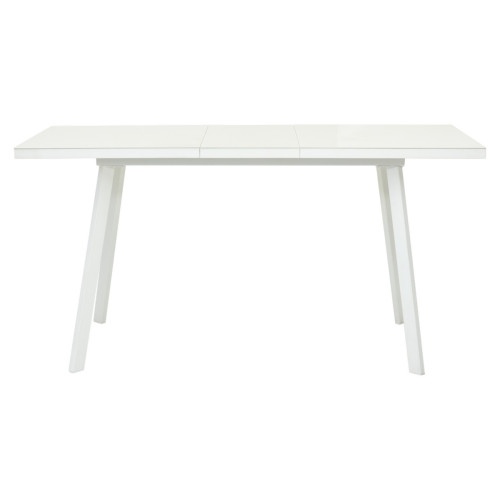 Стол ФИН 140 Латте, стекло/ Белый каркас М-City