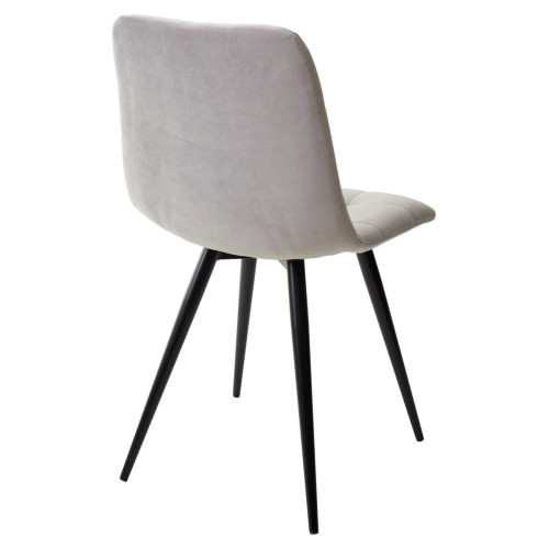 Стул CHILLI-Q светло-серый #H09, велюр / черный каркас М-City