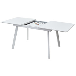 Стол АРУБА 140 БЕЛЫЙ стекло / БЕЛЫЙ М-City