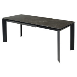 Стол CREMONA 160 KL-135 Темно-серый мрамор матовый / черный каркас М-City