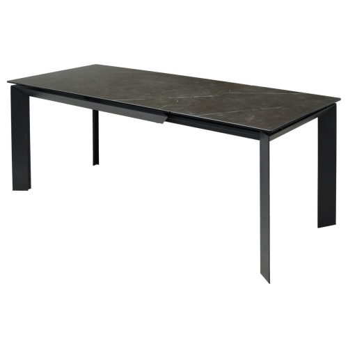 Стол CREMONA 160 KL-135 Темно-серый мрамор матовый / черный каркас М-City
