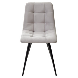 Стул CHILLI-Q светло-серый #H09, велюр / черный каркас М-City