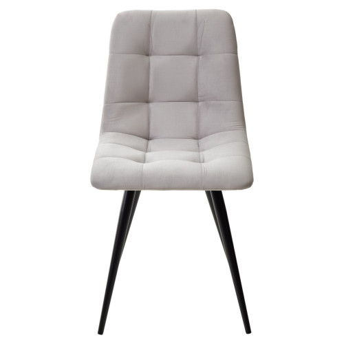 Стул CHILLI-Q светло-серый #H09, велюр / черный каркас М-City