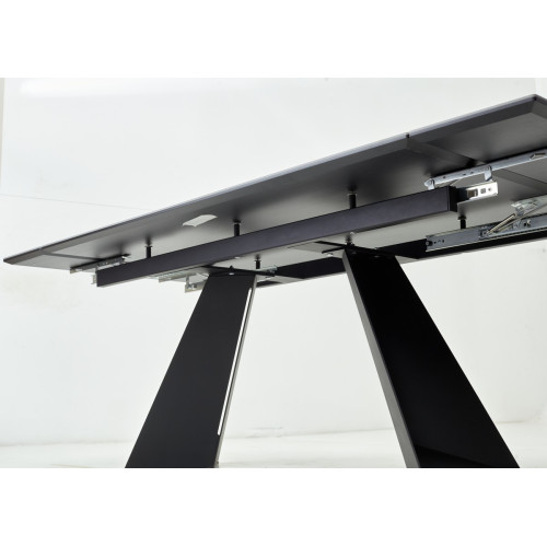 Стол Купер 160 Серый мрамор матовый, керамика / черный каркас М-City