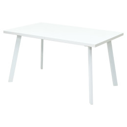 Стол ФИН 120 Белый, стекло/ Белый каркас М-City