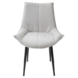 Стул Осло Светло-серый Vivaldi #V06, велюр / черный каркас M-City БЕЗ НДС