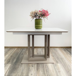 Стол Тетрис 120 Белый, стекло / Латте М-City