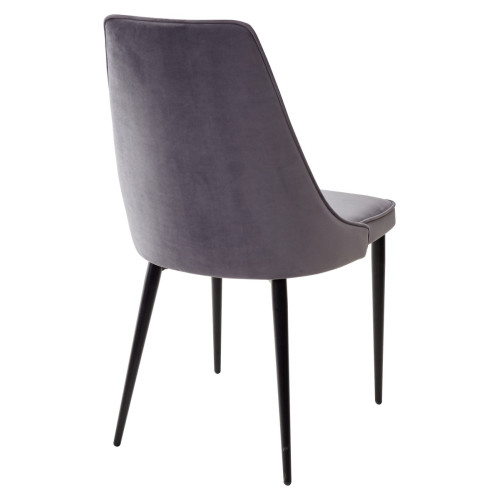 Стул NEPAL-P СЕРЫЙ #27, велюр/ черный каркас М-City