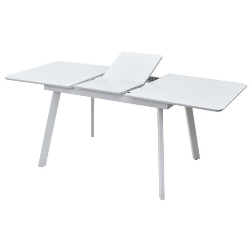 Стол АРУБА 140 БЕЛЫЙ стекло / БЕЛЫЙ М-City