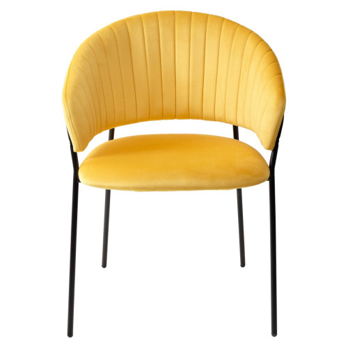 Стул ГЕММА, цвет Желтый Nella 171, велюр / черный каркас М-City