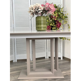 Стол Тетрис 120 Белый, стекло / Латте М-City