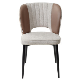 Стул HERMES WZ2042-02 светло-бежевый фактурный велюр/ HK017-31 бледно-коричневый, М-City