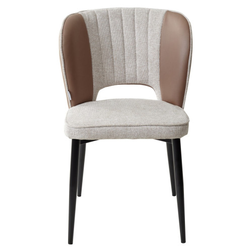 Стул HERMES WZ2042-02 светло-бежевый фактурный велюр/ HK017-31 бледно-коричневый, М-City