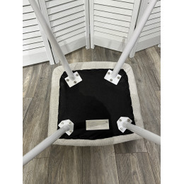 Стул BRANDY WZ2042-01 молочный фактурный велюр / белый каркас М-City