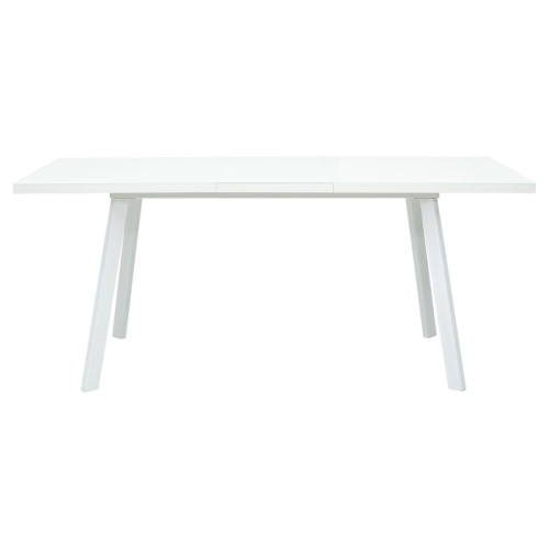 Стол ФИН 120 Белый, стекло/ Белый каркас М-City