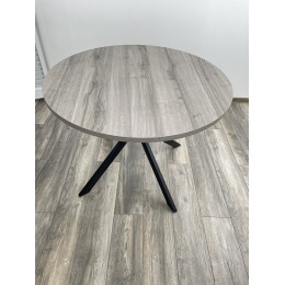 Стол ВЕГА D100 Дуб Шерман серый/ черный каркас М-City