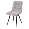 Стул CHILLI-Q светло-серый #H09, велюр / черный каркас М-City